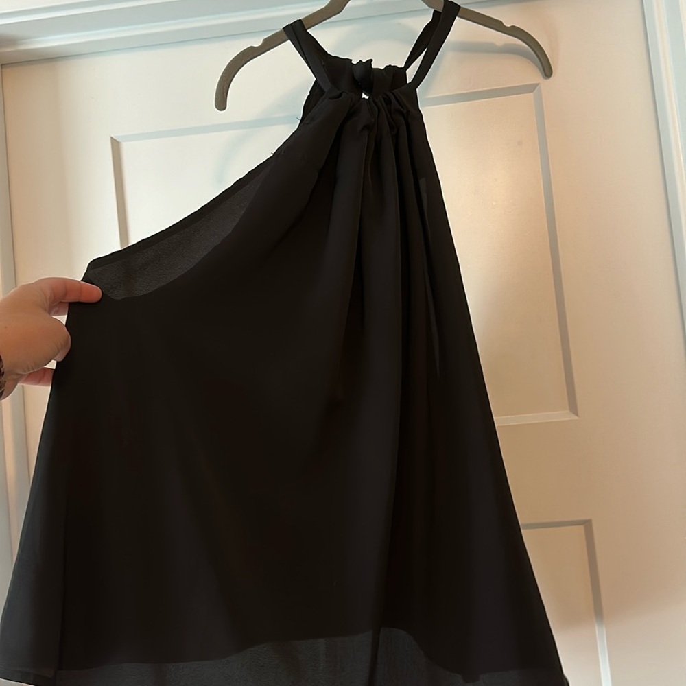 Black Tie Halter Top